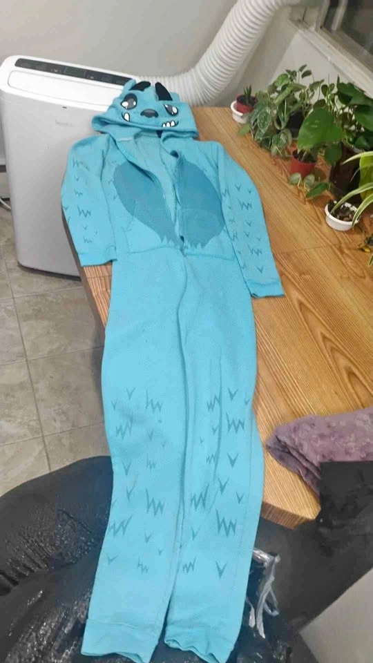 Lilo and Stitch Experiment 626 Hooded Onesie Teal Medium