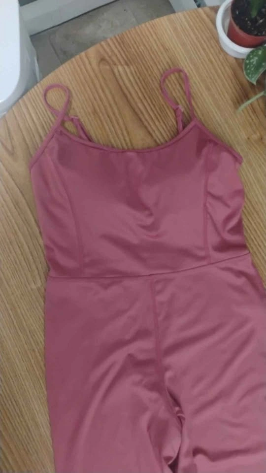 #110 Refuge Athletic Dusty Rose Cami Jumpsuit size Small - photo 2