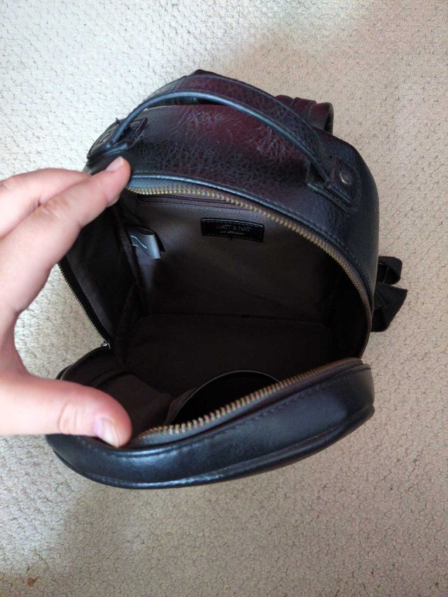 Like New Black Vegan Leather Matt & Nat Backpack - photo 2