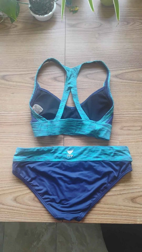 TYR Navy and Teal Athletic Two-piece Swimsuit XS/M - photo 2