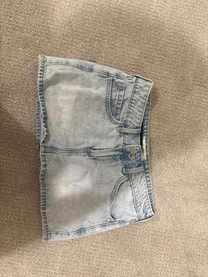 Blue denim jean skirt - photo 3
