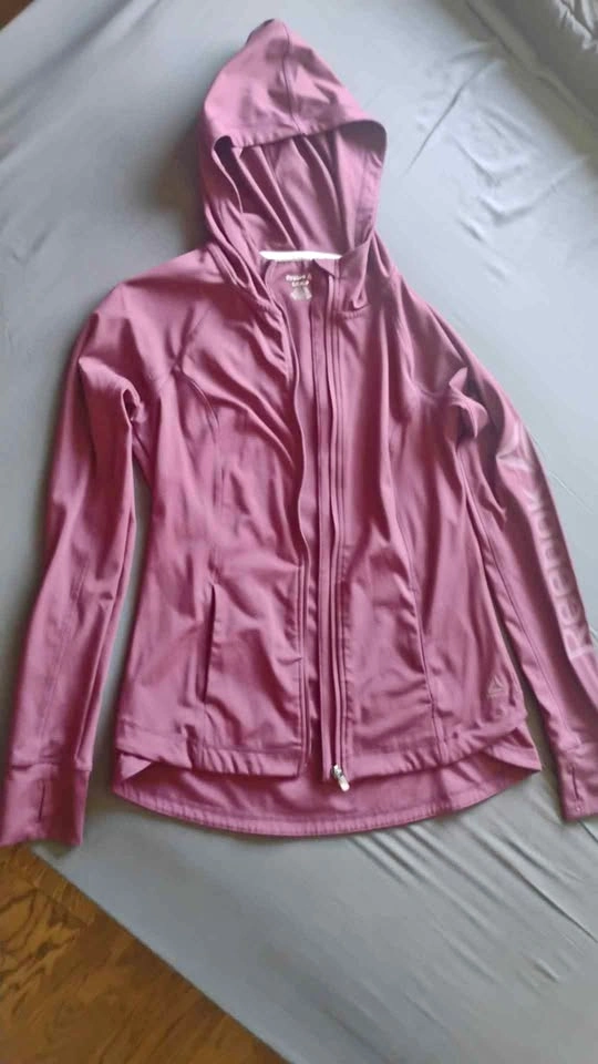 Reebok Women's Full-Zip Athletic Hoodie Purple Small