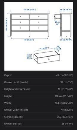 IKEA 6 drawer dresser - photo 3