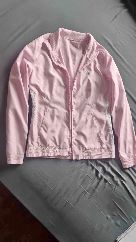 Adidas Women's Climalite Windbreaker Full-Zip Jacket Pink Small