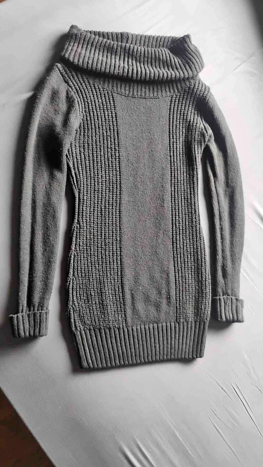Ardene Women's Black Mixed-Knit Tunic Sweaterdress size XS
