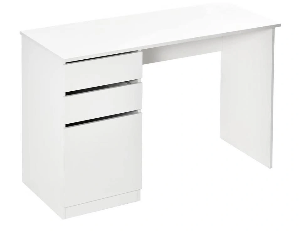 White Office Table with Storage - photo 2