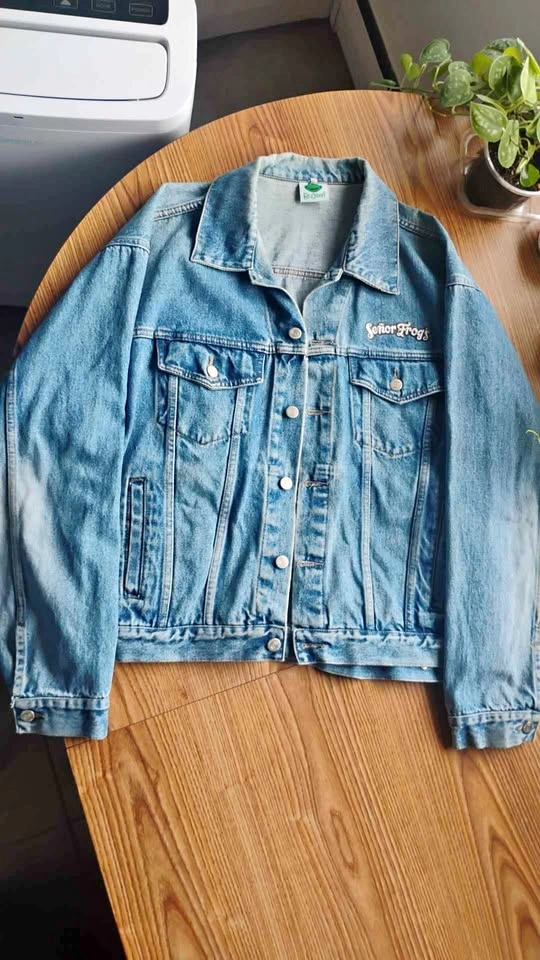 Señor Frog's Vintage "Live Free, Ride to Live" Denim Jacket