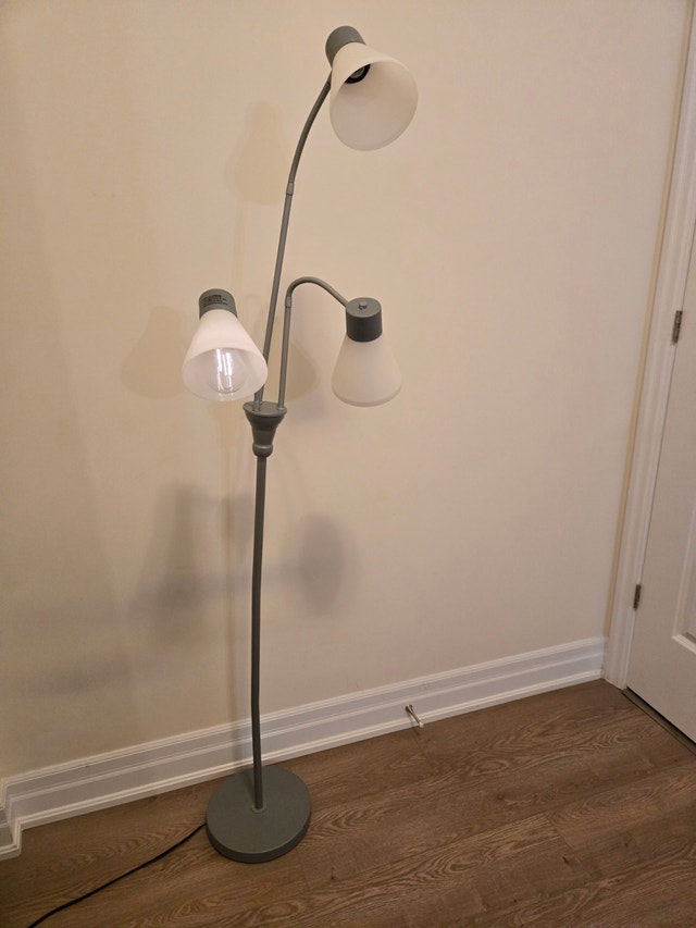 [Moving Sale] 3-Way Adjustable Floor Lamp - Grey