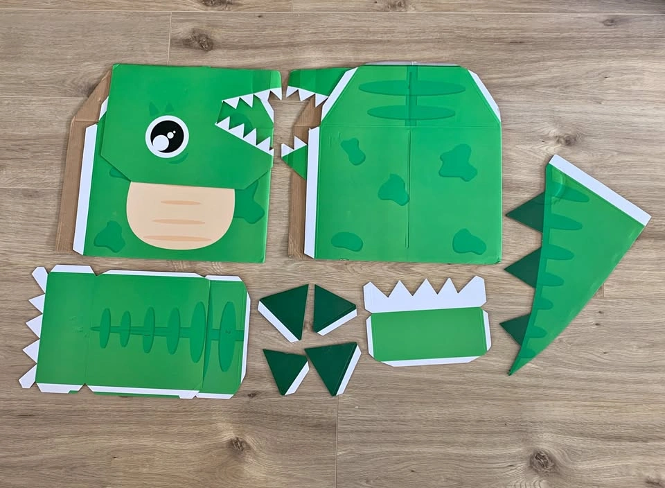 FREE New Young Kids Dinosaur Cardboard Costume