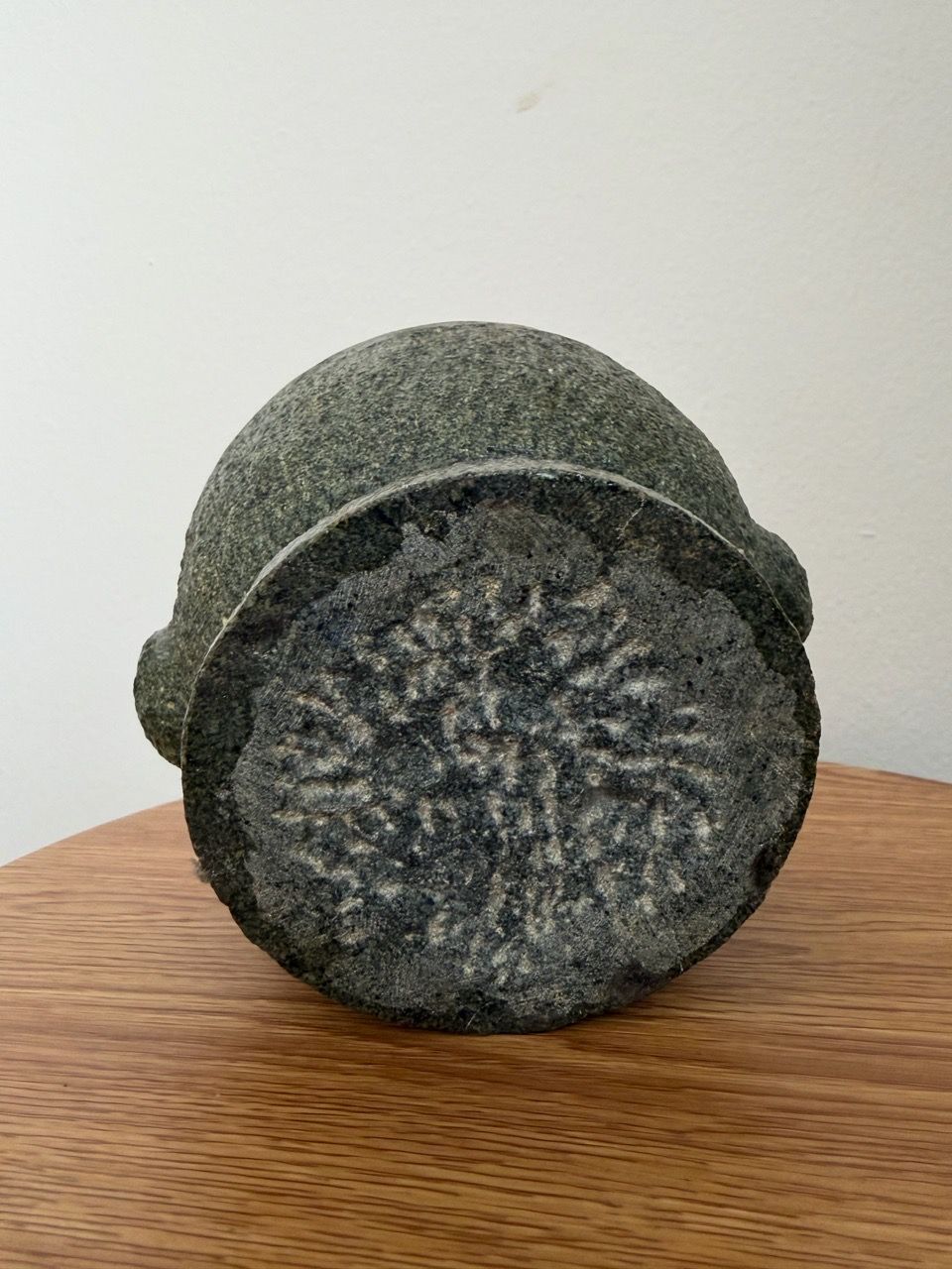 Heavy Natural Granite Mortar and Pestle Set with Etched Rim - photo 5