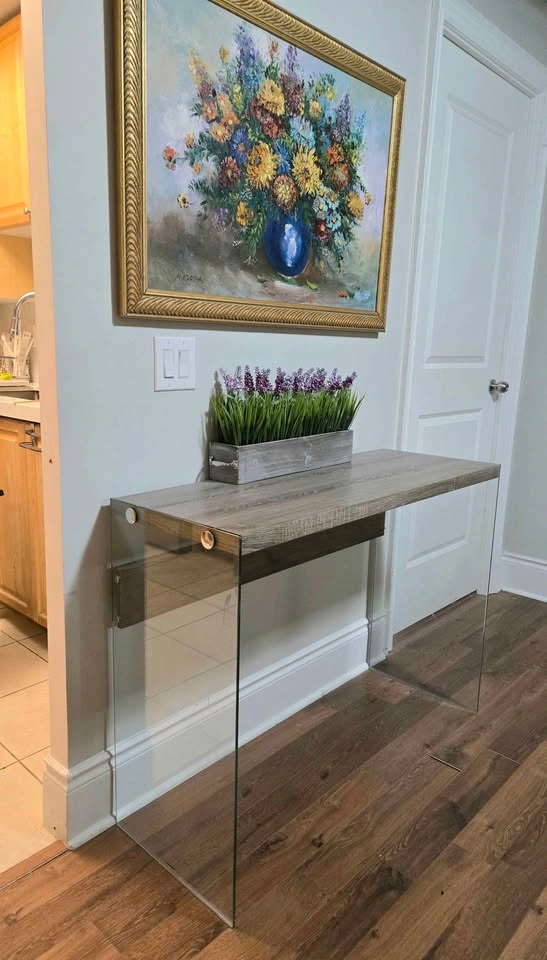 Modern Wood and Glass Console Table - photo 2