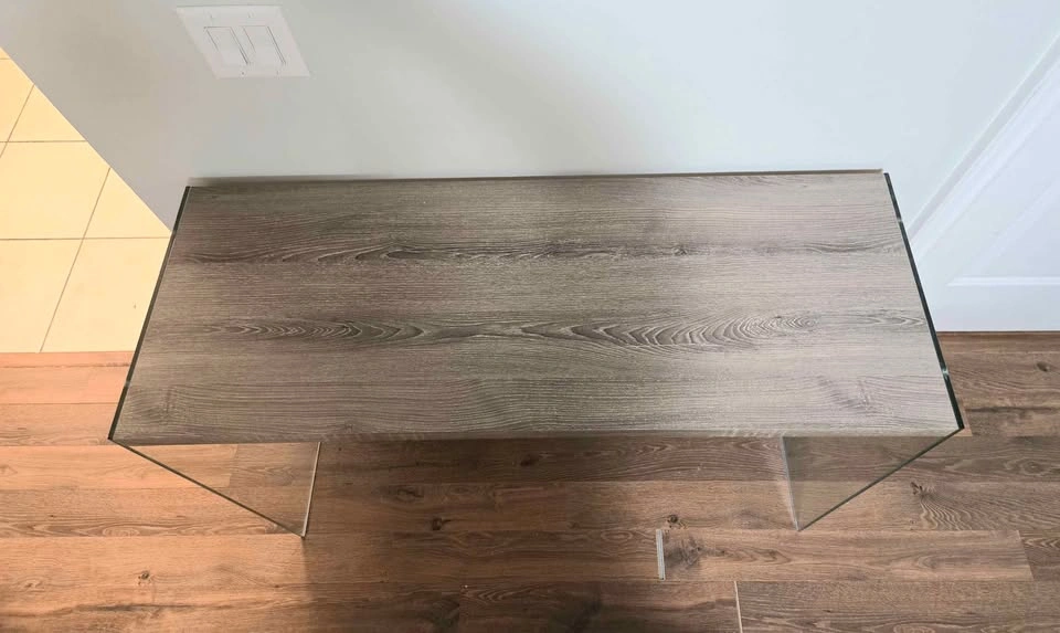 Modern Wood and Glass Console Table - photo 4