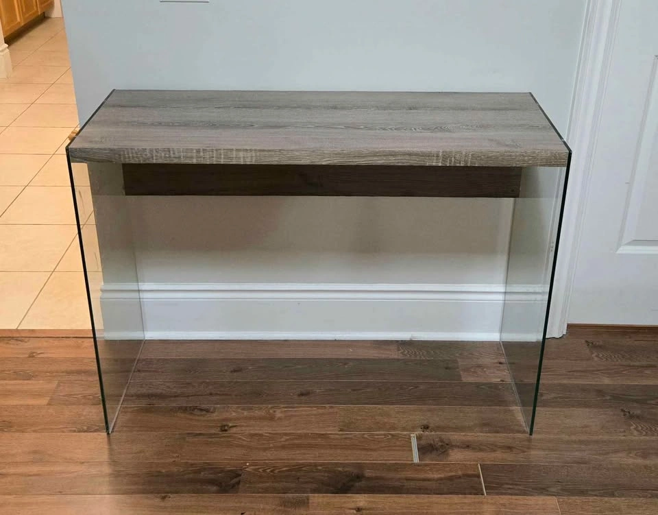 Modern Wood and Glass Console Table - photo 5