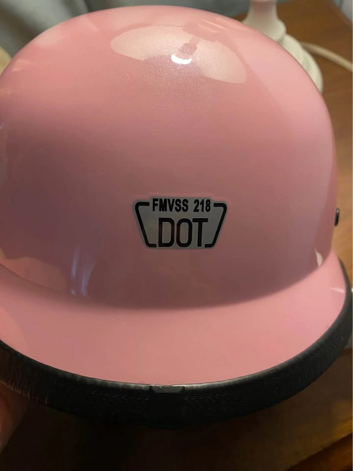 Pink German Style Motorcycle Half Helmet Medium - photo 2