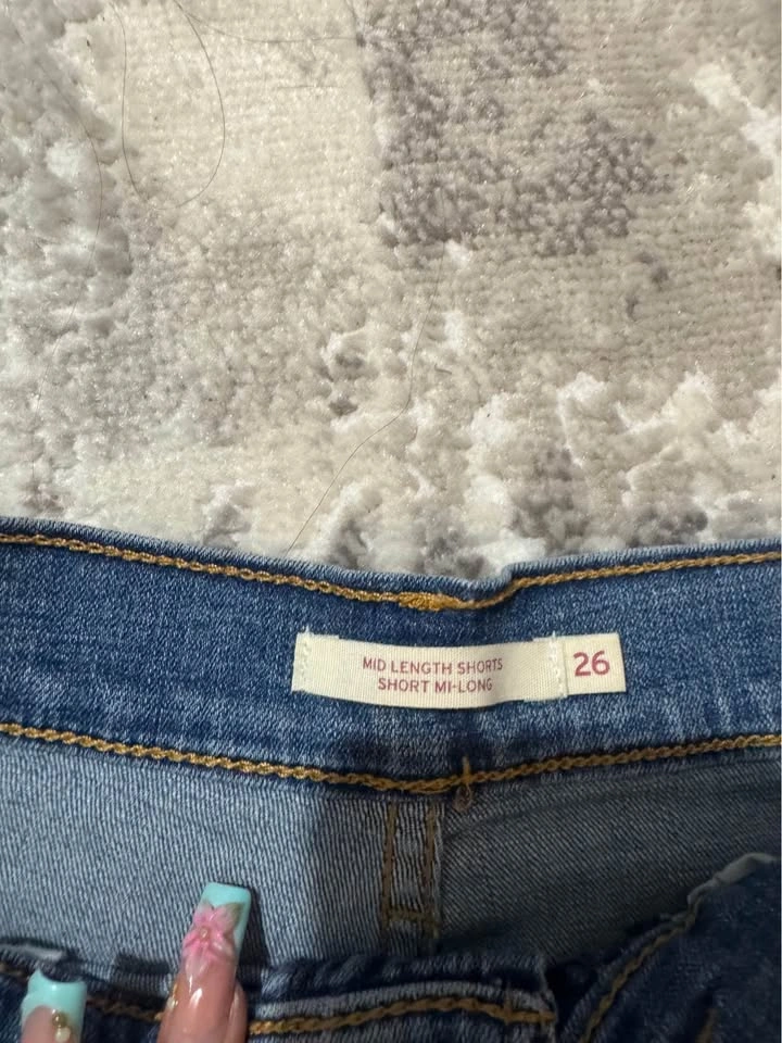 blue levi’s denim shorts - photo 2