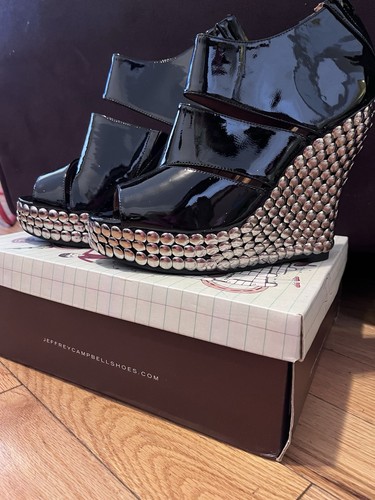 Jeffrey Campbell Black Patent Riddle-TK 10M Studded - photo 2