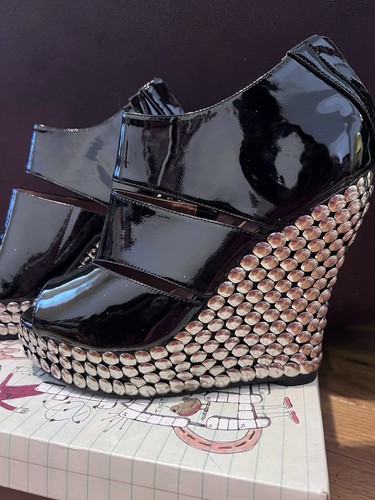 Jeffrey Campbell Black Patent Riddle-TK 10M Studded - photo 4