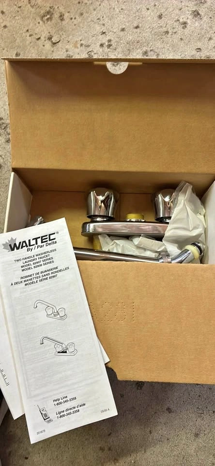 Brand New Waltec Two-Handle Laundry Faucet