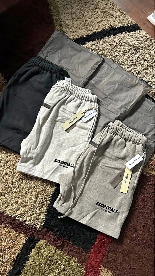 Essentials shorts Black, Light oatmeal, Dark oatmeal size M