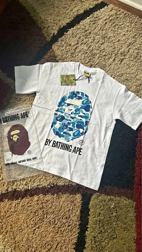 White and Blue BAPE Tshirt size S