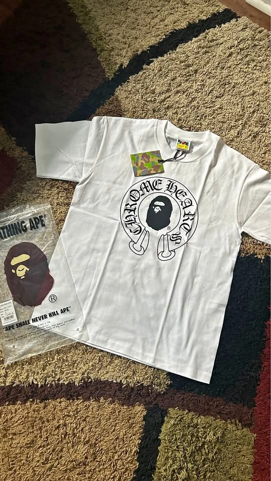 White BAPE x Chromehearts Tshirt size S