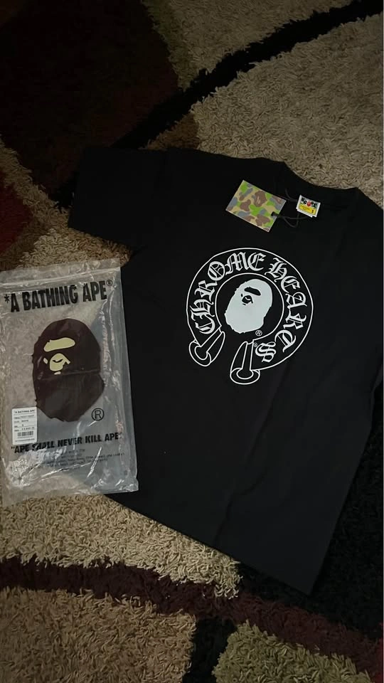 Black Bape x Chromehearts Tshirt size S and M