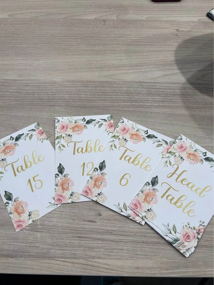 Table numbers- floral pink - photo 2