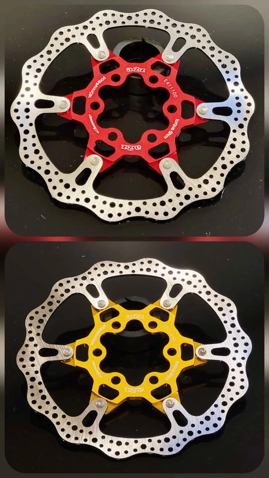 Ultra light A2Z disc brake rotors 140mm 160mm red gold - photo 2