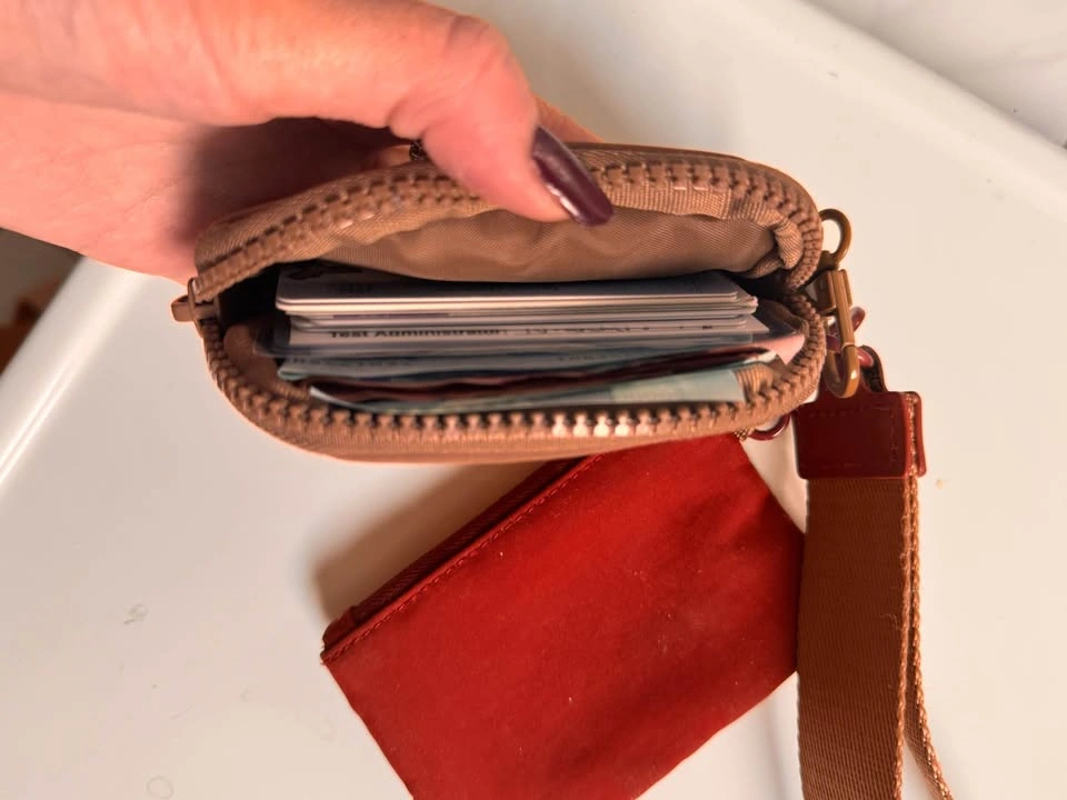 Two pouch wallet with strap - photo 2