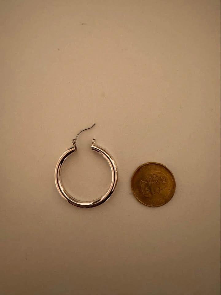 Silver Stainless Steel Hoops - photo 2