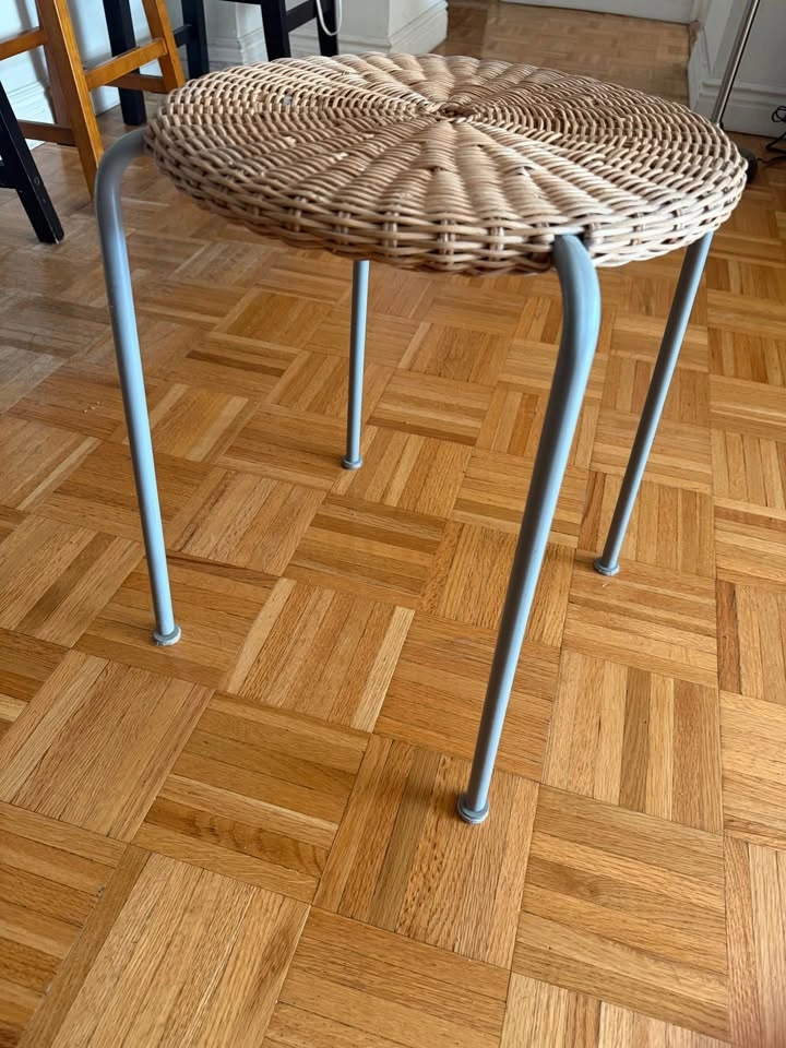 Vintage IKEA VIKTIGT 14” Rattan Stool – Ingegerd Råman (2016) - photo 2