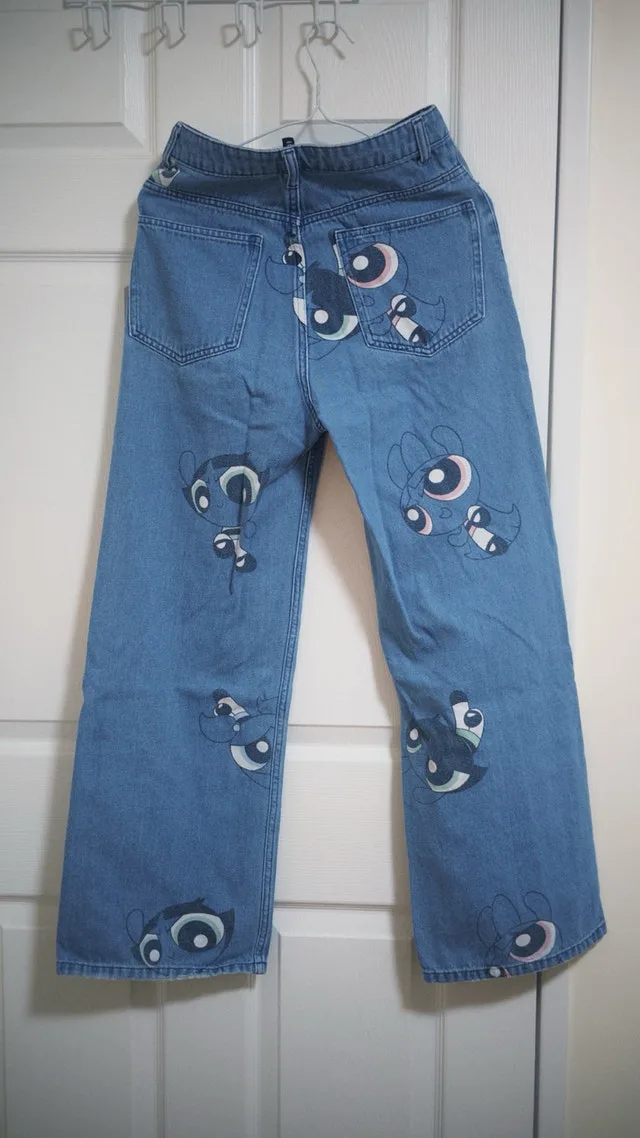 The Powerpuff Girls Printed Wide-Leg Denim Jeans - photo 2