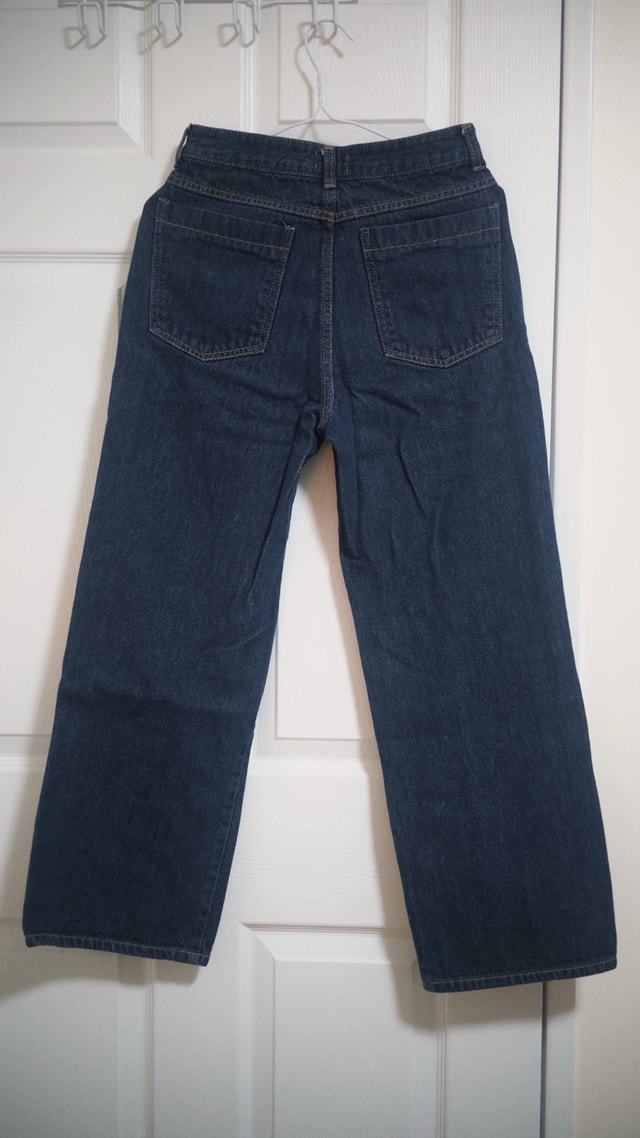 Dark Wash High-Waisted Wide-Leg Denim Jeans - photo 2
