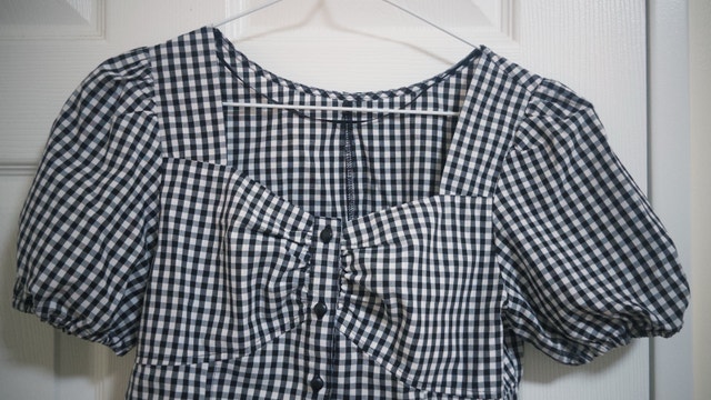 GU French Girl Gingham Crop Top - photo 3