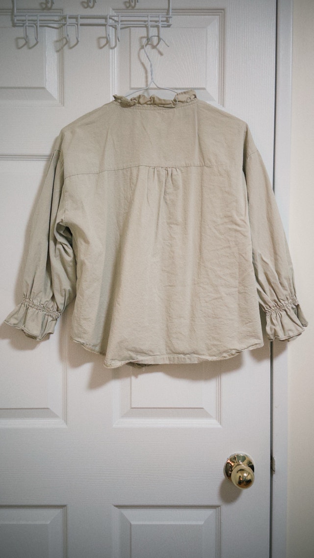 Vintage Style Beige Prairie Blouse - photo 2