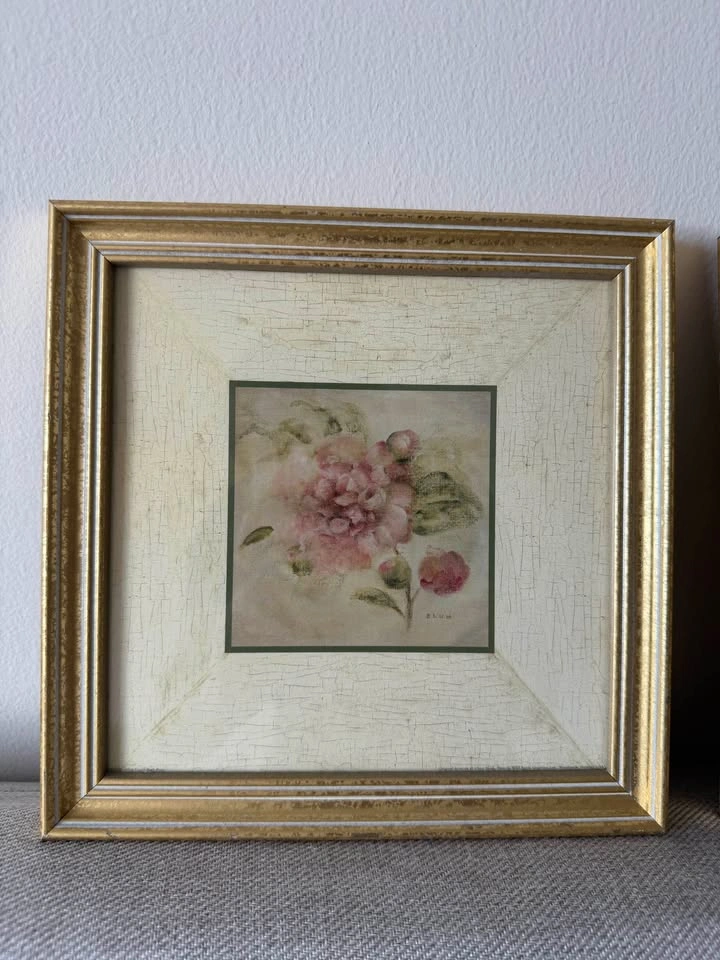Pair of Framed Floral Prints by Cheri Blum (9" x 9") - photo 2
