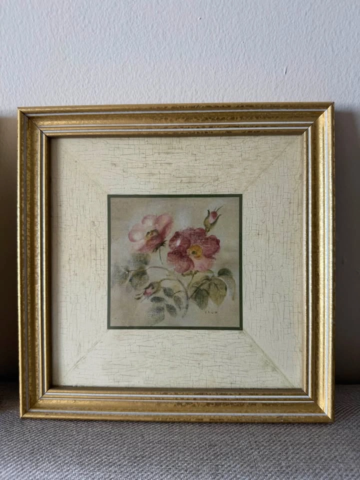 Pair of Framed Floral Prints by Cheri Blum (9" x 9") - photo 3