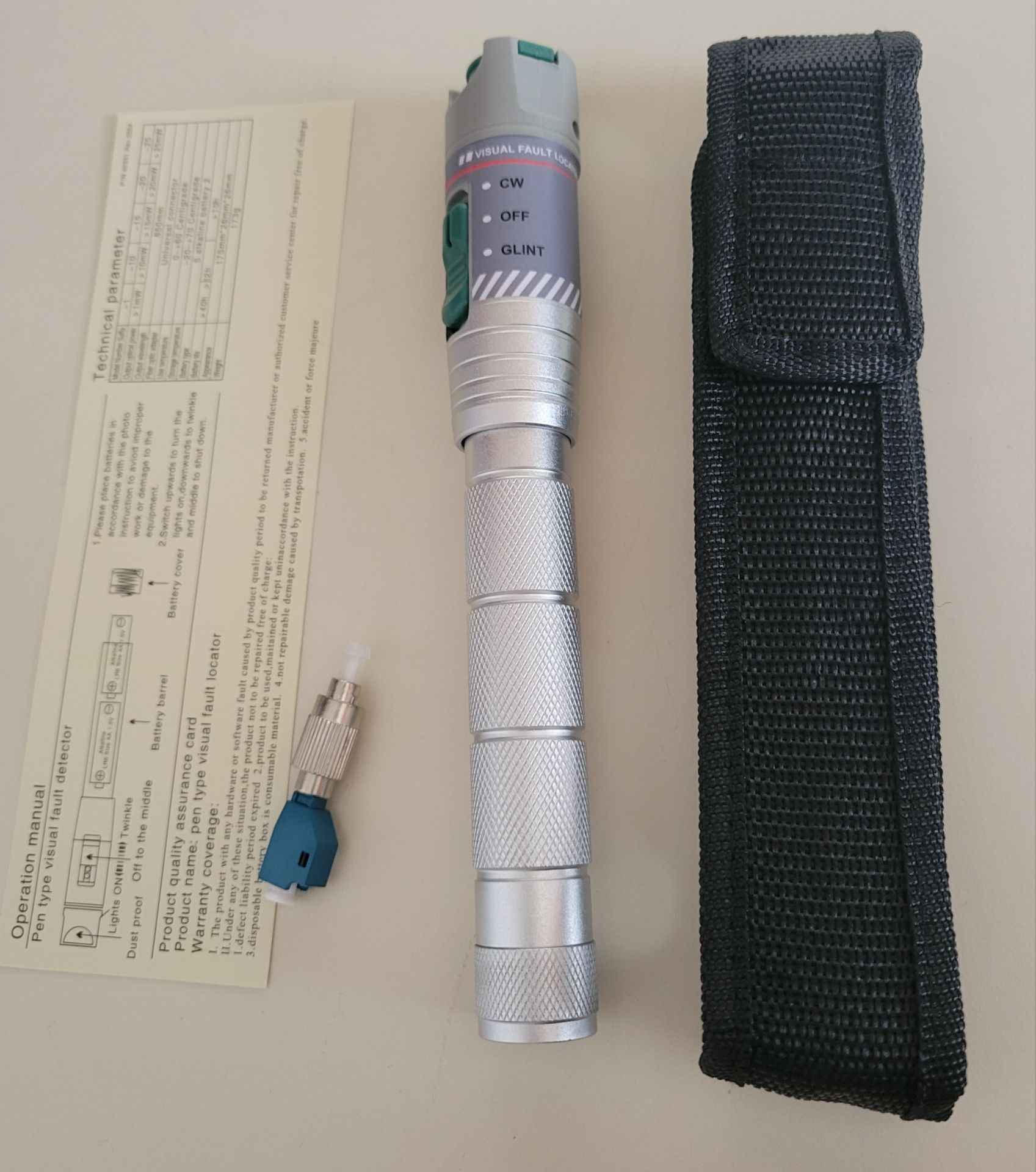 Visual Fault Locator Pen for Fiber Optic Cables, 100MW