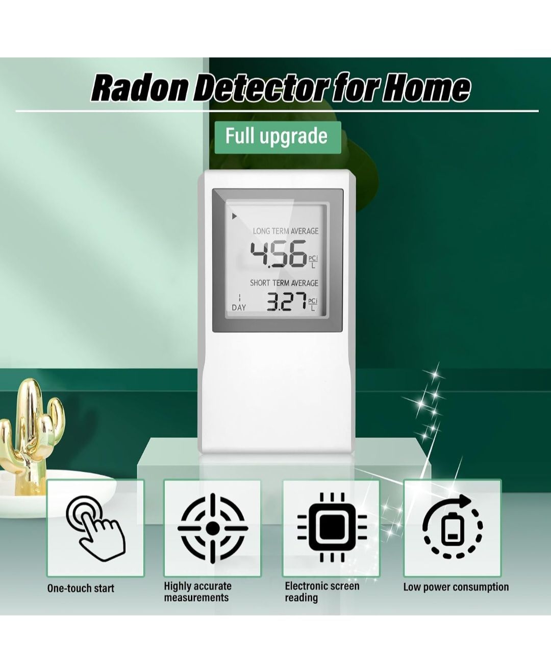 Home Radon Detector RN80, Long and Short Term Readings NEW - photo 5