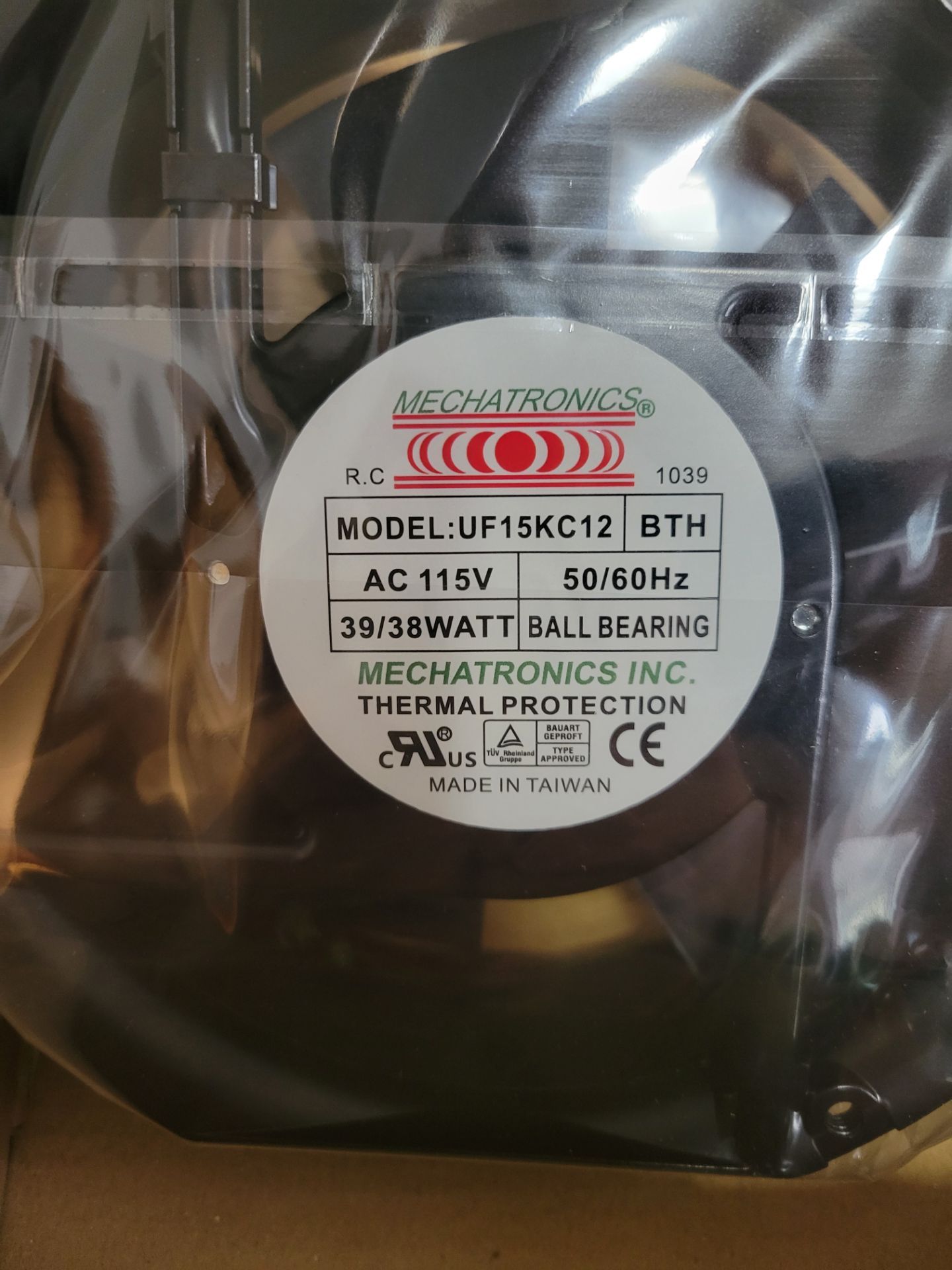 Mechatronics UF15KC12 BTH 115V 39/38W 17251 Cooling Fan / NEW - photo 3