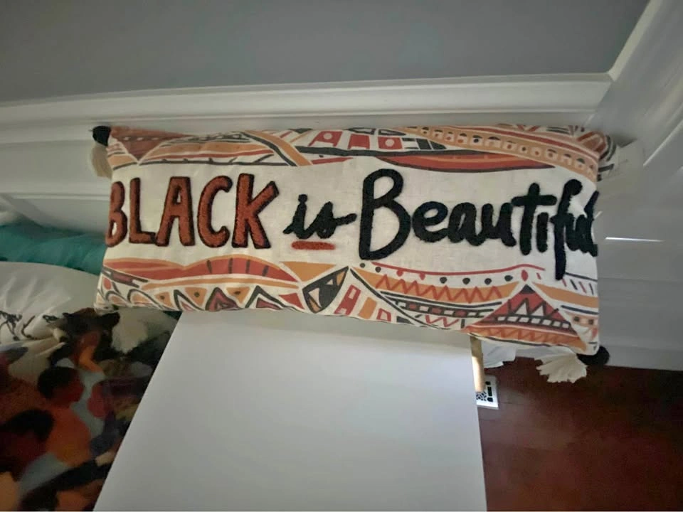 Black is beautiful pillow