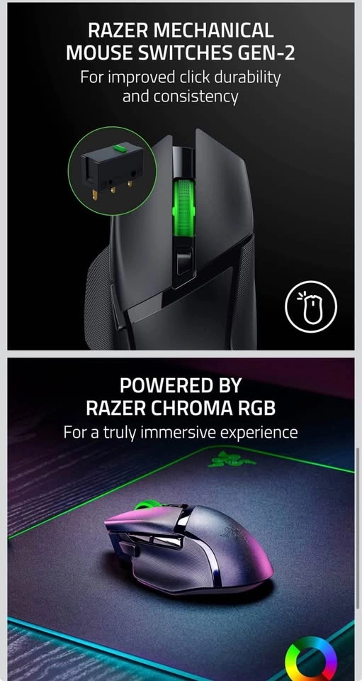 Razer Basilisk V3 X HyperSpeed Customizable Wireless Gaming Mous - photo 4