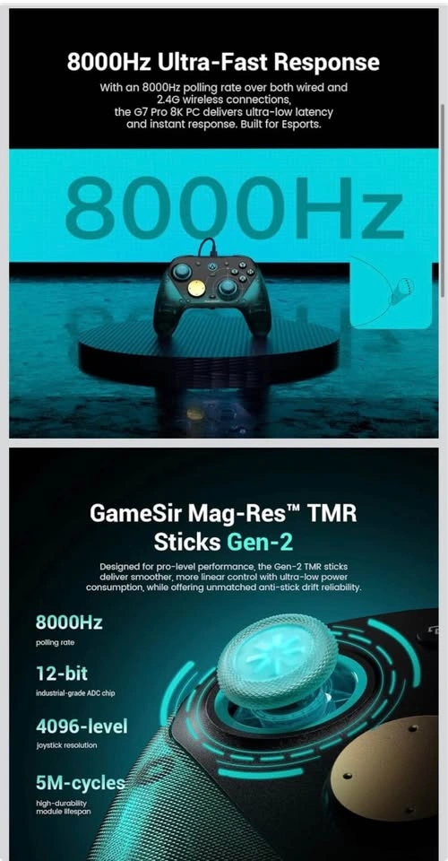 GameSir G7 Pro 8K Wireless Controller - Aimlabs Edition - photo 2
