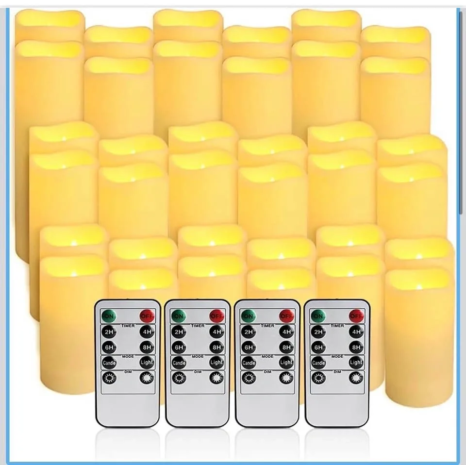 36 Pack Flameless Waterproof LED Candles with Remote Control