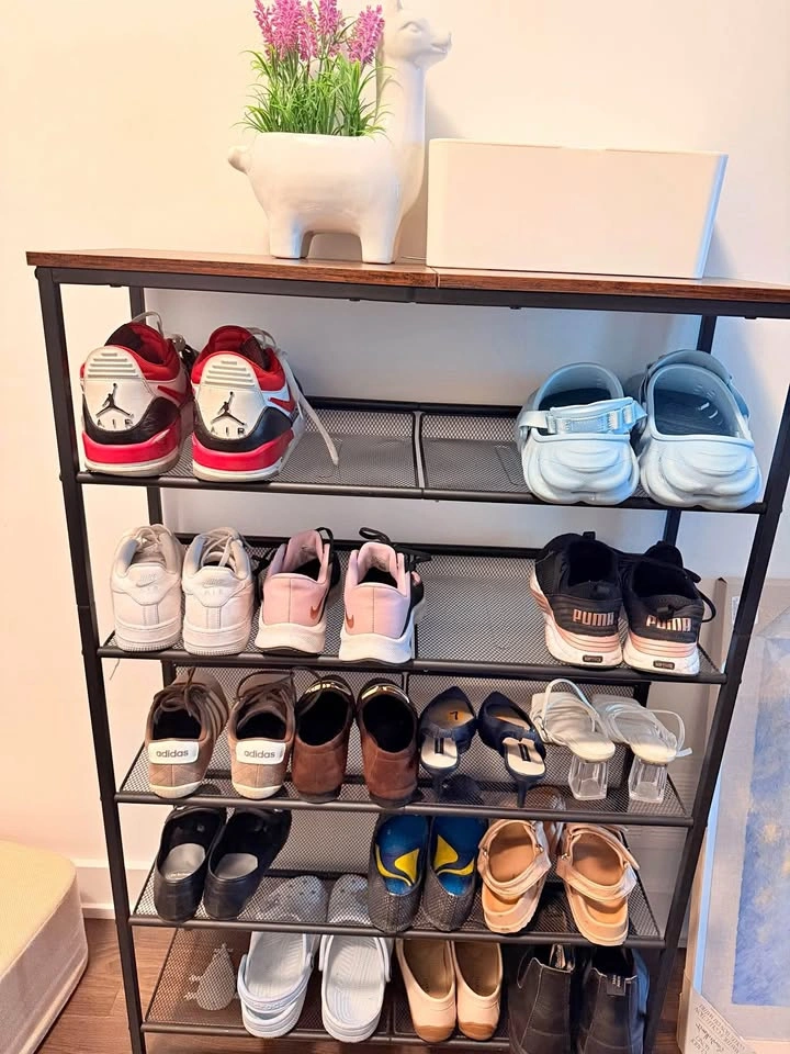 5-Tier Industrial Shoe Rack Storage Organizer