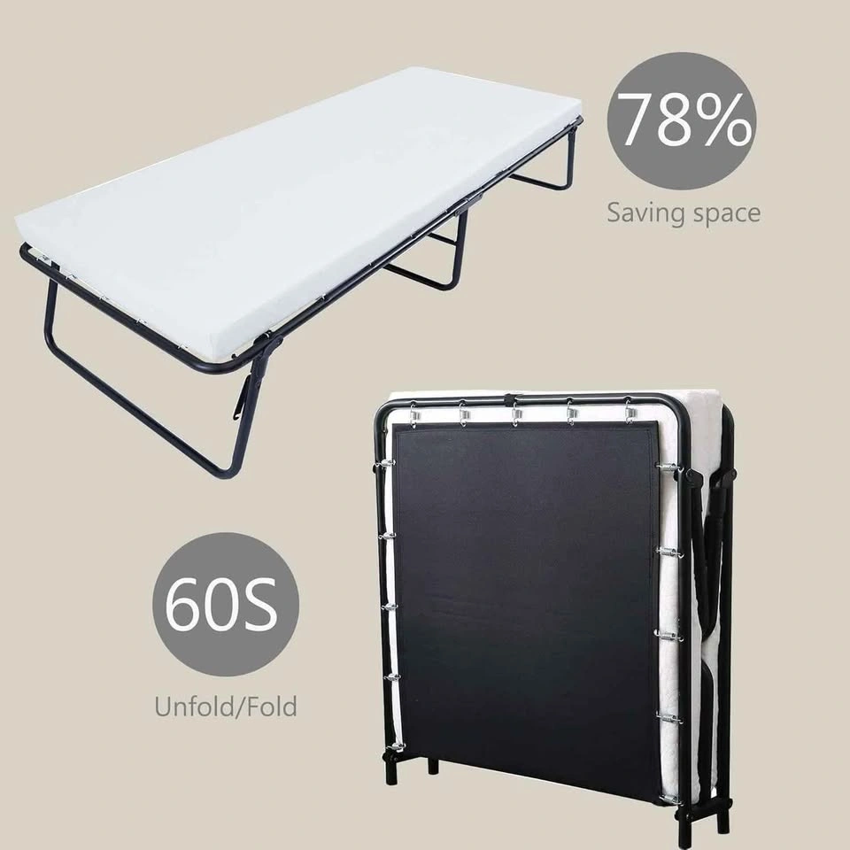 Leisuit 75 x 31 Inch Portable Folding Bed with Memory Foam - photo 3