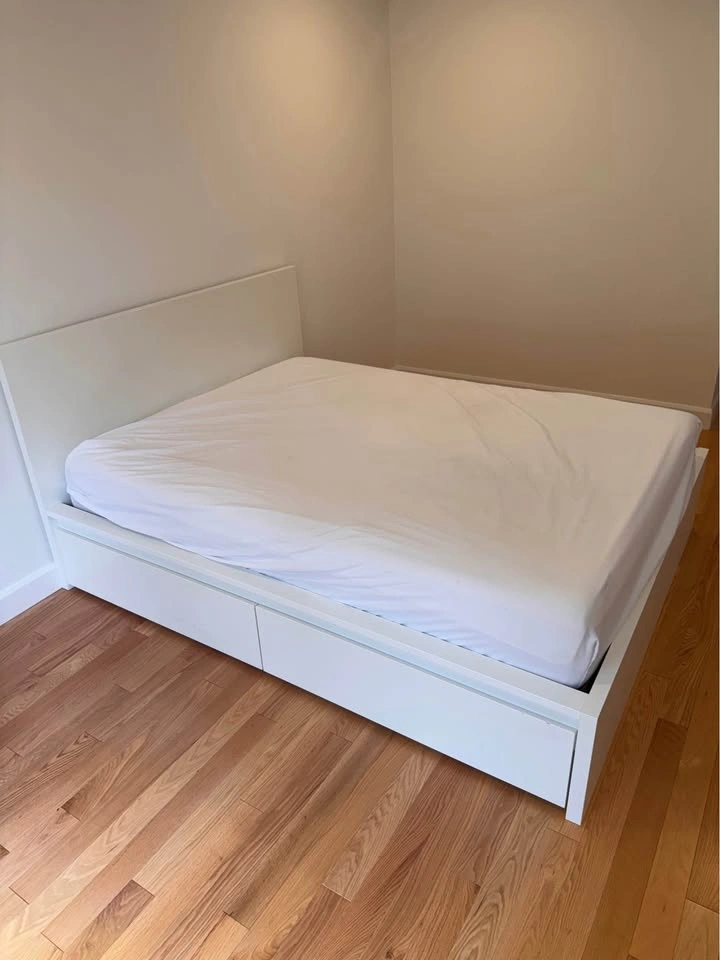 Ikea White Queen Bed Frame - photo 3