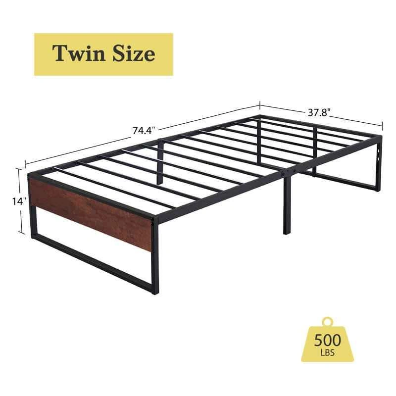 BRAND NEW 14 Inch Twin/Single Metal Platform Bed Frame - photo 2