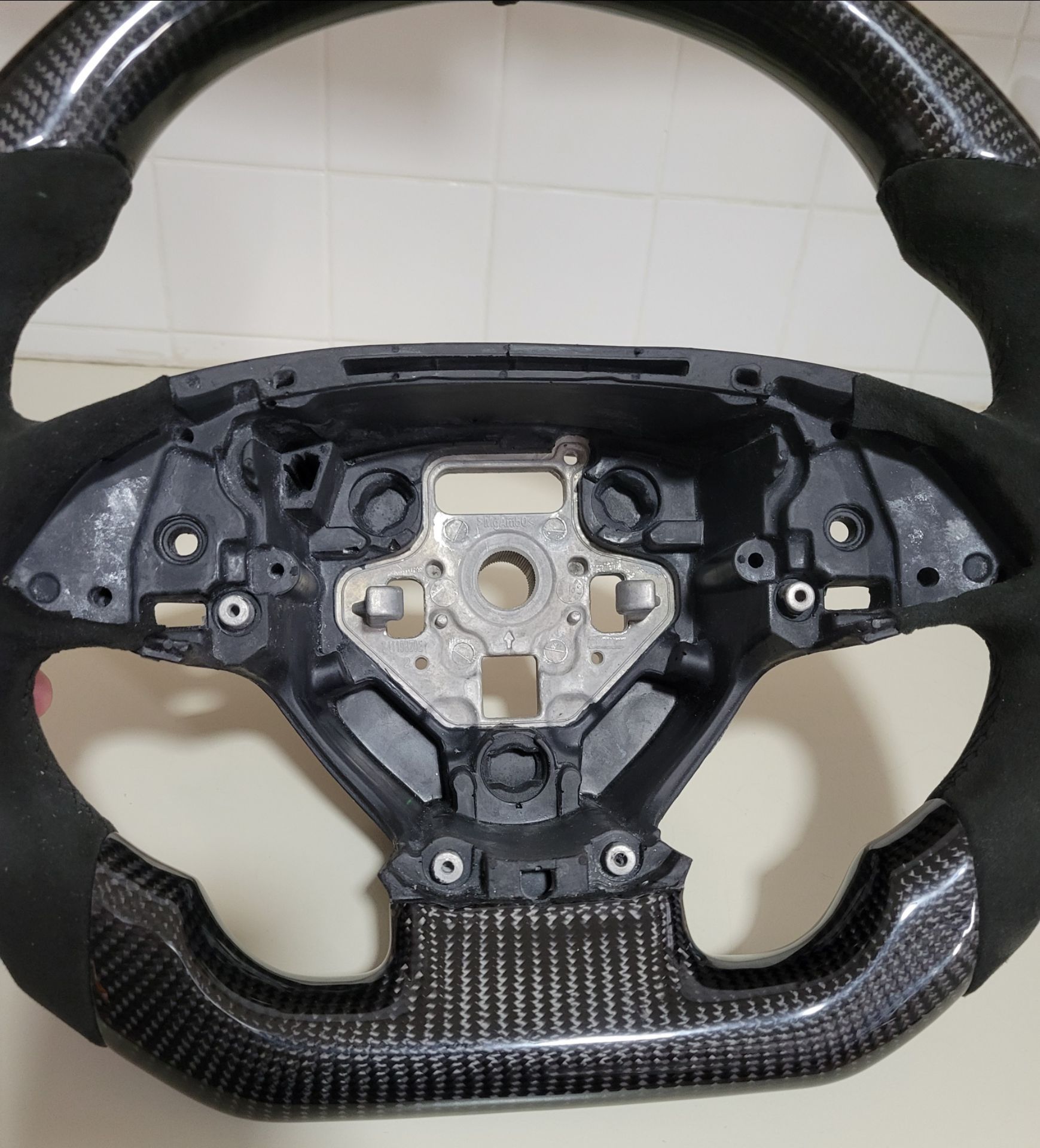 Alcantara Real Carbon Fiber Steering Wheel For Corvette Camaro - photo 4