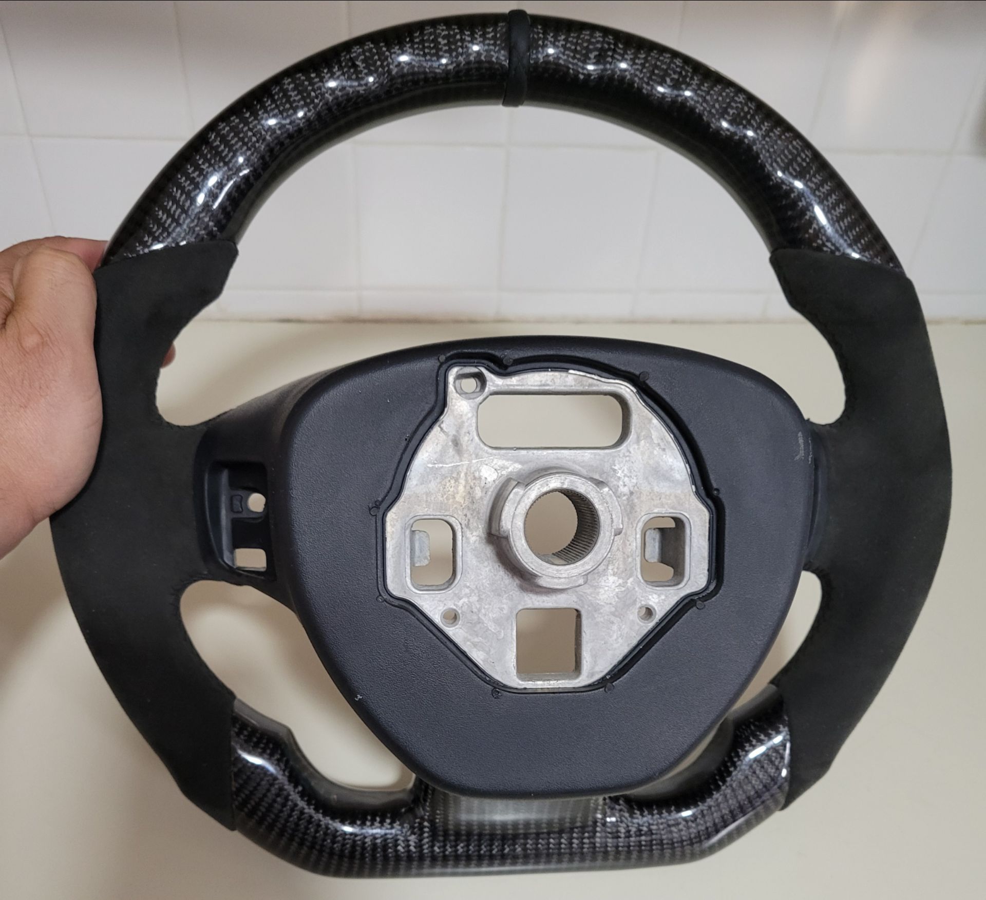 Alcantara Real Carbon Fiber Steering Wheel For Corvette Camaro - photo 5